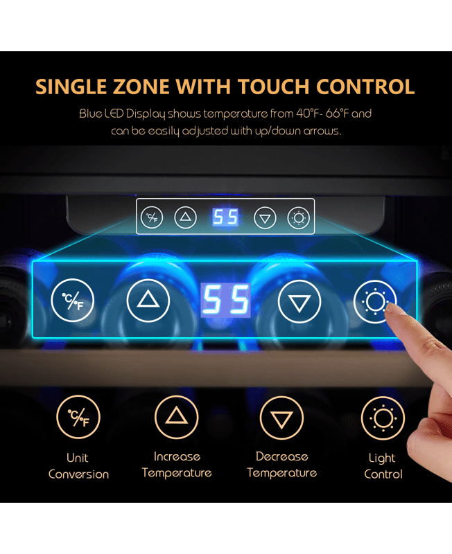 Kalamera 80 Bottle Freestanding Compressor Wine CoolerStainless Steel